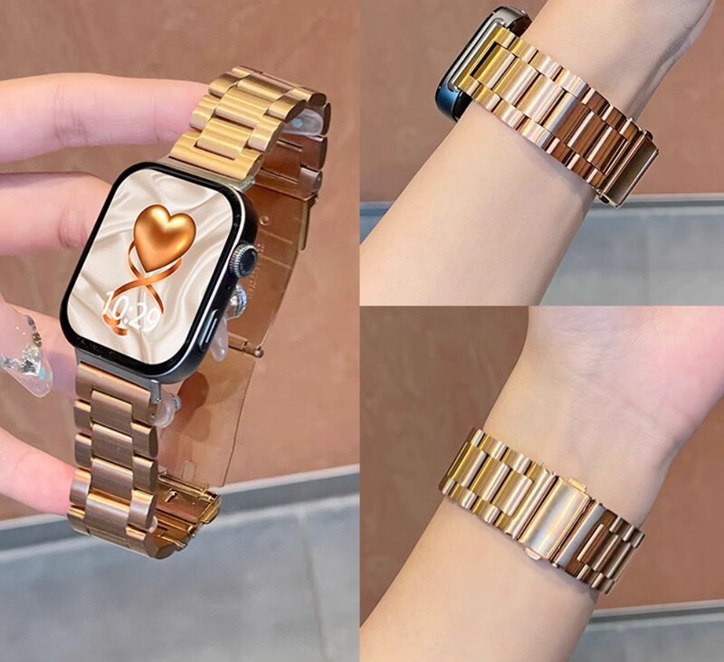 适用华为Watch FIT3/4米兰尼斯金属磁吸回环表带三株精钢手表带|undefined