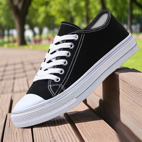 Classic low-top men's canvas shoes, Spring and Autumn new style, trendy board shoes for men and students, Korean version, versatile white shoes for women, wholesale