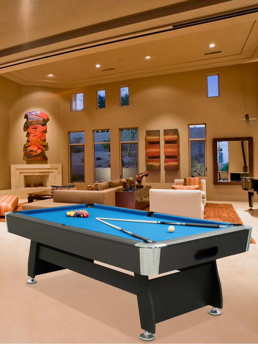 Mesa de billar estándar para el hogar, ocho mesas negras de estilo chino, billar británico, mesa de billar americana para adultos con función de retorno automático