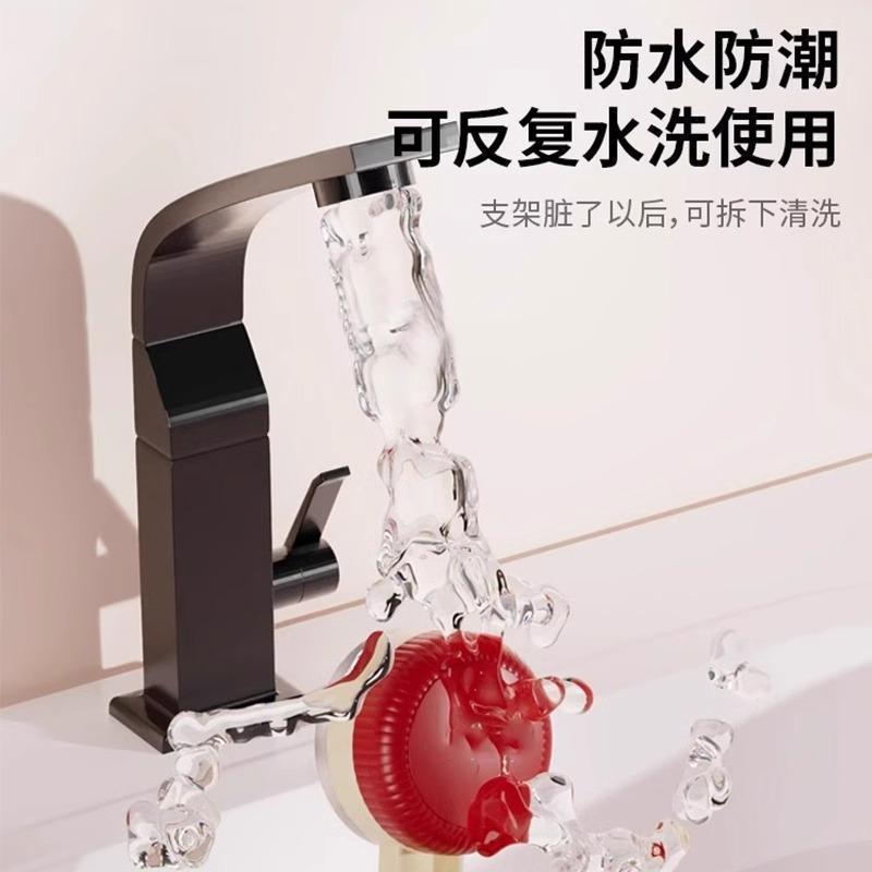 パンチフリー吸盤シャワーブラケットシャワーヘッド浴室調節可能な吸盤ベースホルダーで簡単に取り付けと取り外しが可能|undefined