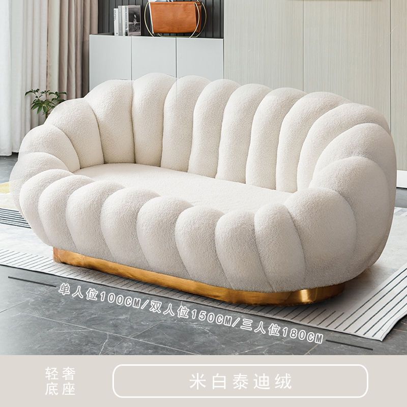 Sofá de calabaza de lujo ligero en línea pequeño dormitorio doméstico sala de estar perezosa encantadora doble sofá de tienda de tatami