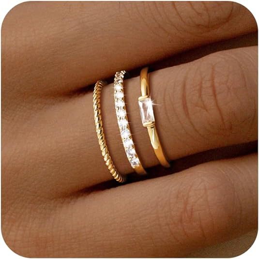Simple Style Geometric Zinc Alloy Plating Artificial Diamond Women's Rings display picture 1