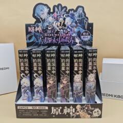 卡通高颜值原神盲盒笔学生喜爱书写舒适顺滑按动中性笔二次元水笔
