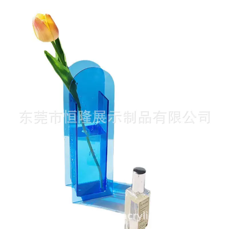 亚克力任意形状尺寸轻奢插花花器装饰摆件ing风北欧简约花瓶