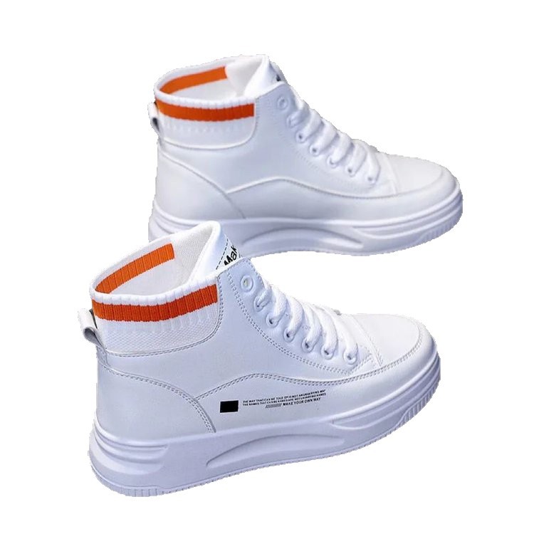 Zapatos de mujer de alta altura, otoño de 2025, nuevos zapatos deportivos casuales de estilo blanco, zapatos de invierno y cacho para mujeres.