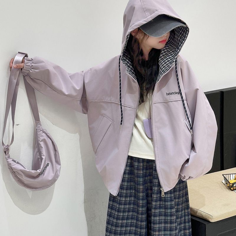 女童外套春秋装2025新款洋气冲锋衣秋季中大童运动连帽上衣夹克衫|undefined