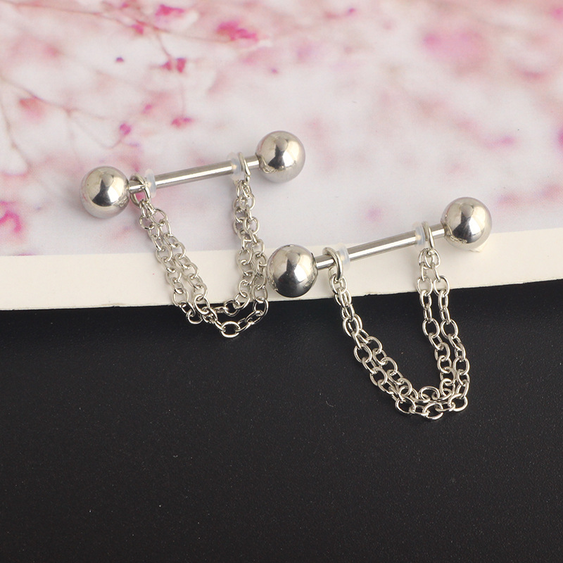 Flower Design Stainless Steel Ear Piercing Stud Gold Pointed Style for Men Women detail image 7