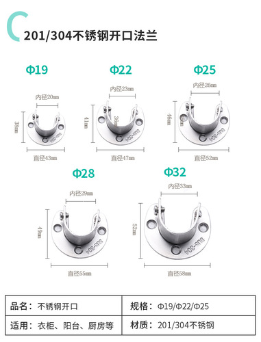 UG73 curtain rod bracket flange seat bracket Roman rod base wall-mounted fixed code side-mounted wall code horizontal-mounted curtain