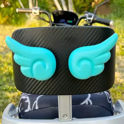 Creative Electric Vehicle Plush – Motosiklet dəbilqələri - angel-wings-color-pair-send-velcro