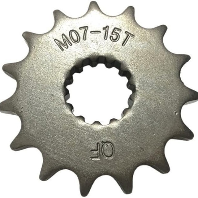DR200 QM200GY rueda dentada delantera 428 - 15T rueda dentada de accionamiento bloqueo tuerca arandela GXT200CC