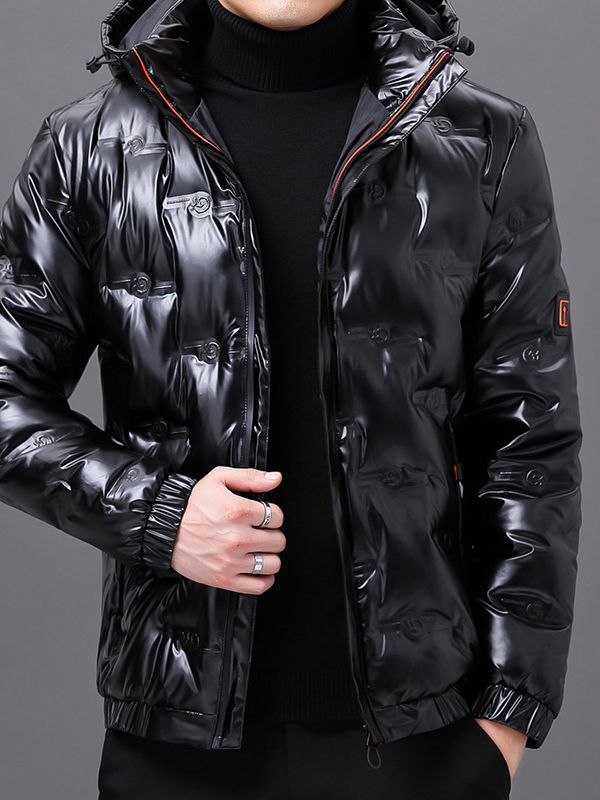 明るい白鴨絨毛ダウンジャケットファッションカジュアルな男性モデルの軽いビジネス保温耐寒ダウンジャケット卸売り