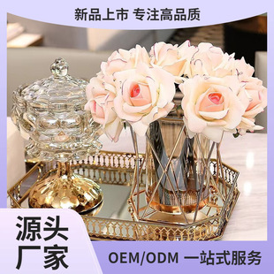 Wholesale Light Luxury Crystal Glass Candy Jar Storage Jar Household Sugar Jar European Style Sugar Jar Ornaments Wedding Snack Storage