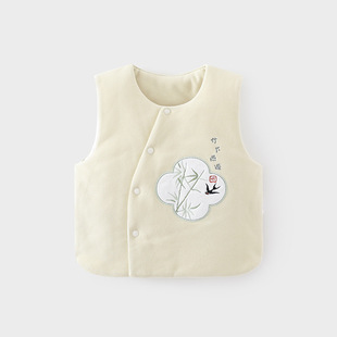 Baby's Belly Vest Autumn and Winter Baby's Cotton Vest Children's Waistcoat Waistcoat Newborn Pure Cotton Warm Top