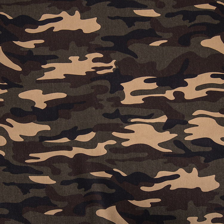 Impresión tejida 230gsm 100% algodón uniforme tela de camuflaje
