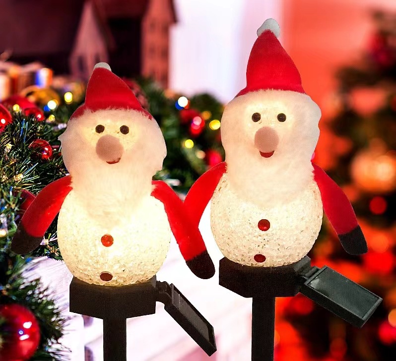 Lámpara de Tierra solar decoración de Navidad lámpara de muñeco de nieve al aire libre jardín lámpara de paisaje Césped lámpara de tierra transfronteriza