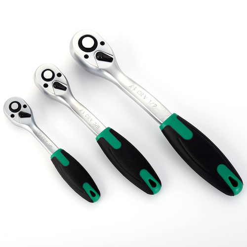 72-tooth fast ratchet wrench, flying wrench, curved handle, ratchet socket wrench, large, medium, small, flying quick release ratchet wrench