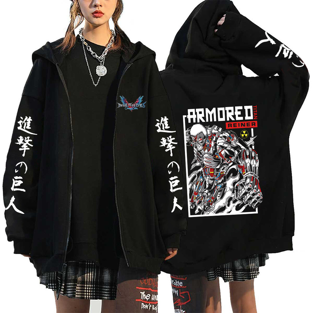 Anime Attack On Titan Men Women Zip Hoodies Yeager Eren