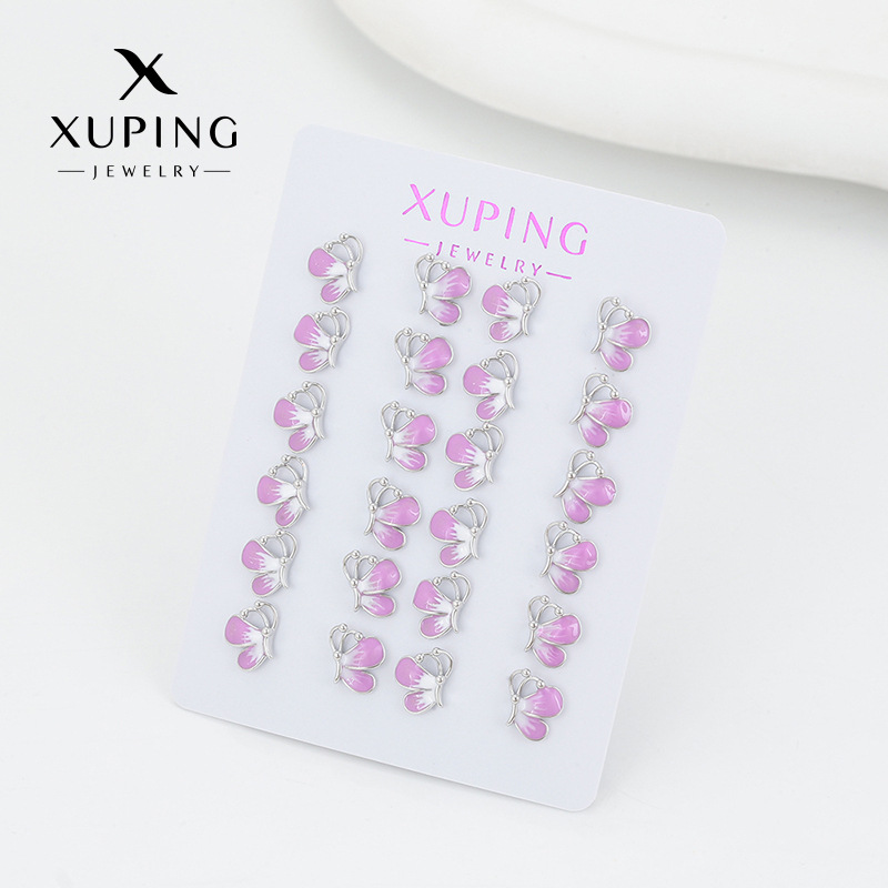 Xuping estilo simple pequeña mariposa fresca esmalte serie de goteo de aceite pequeño temperamento dulce auriculares al por mayor