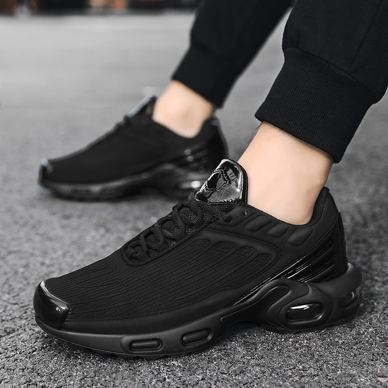 2025春季新款透气男鞋潮流气垫鞋情侣跑步鞋男士运动鞋休闲网面鞋