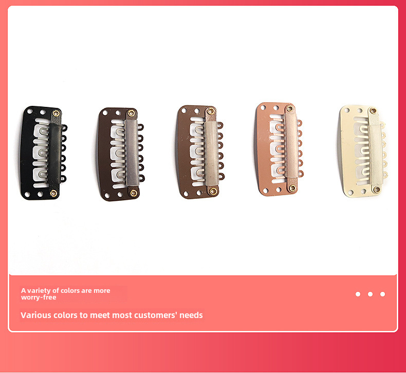 3.2cm six-tooth wig hair extension BB clip metal paint DIY head accessories hair clip beret clip_voghion.com