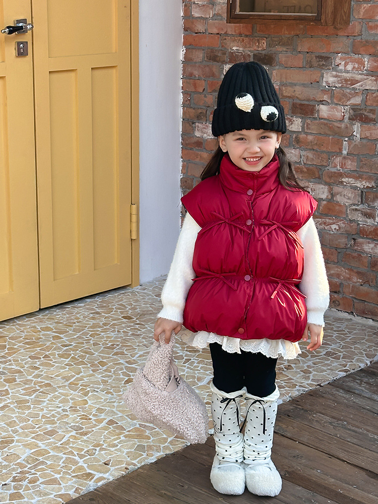 Xie Jinmao ropa infantil coreana chaleco de invierno otoño / invierno 2025 nuevo estilo extranjero niños invierno de algodón intercalado espeso