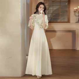 晚礼服旗袍裙订婚连衣裙大合唱团演出服女艺考礼服甜美清新舞会
