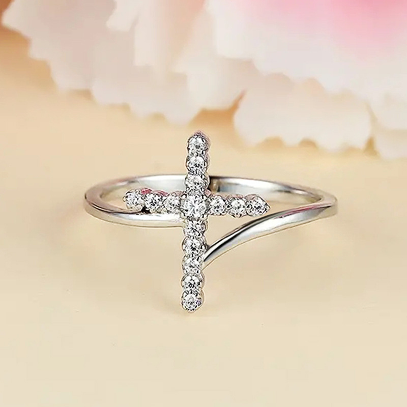 Rings Classification Wholesale Jewelry Modern Style Classic Style Cross Copper Zircon Rings