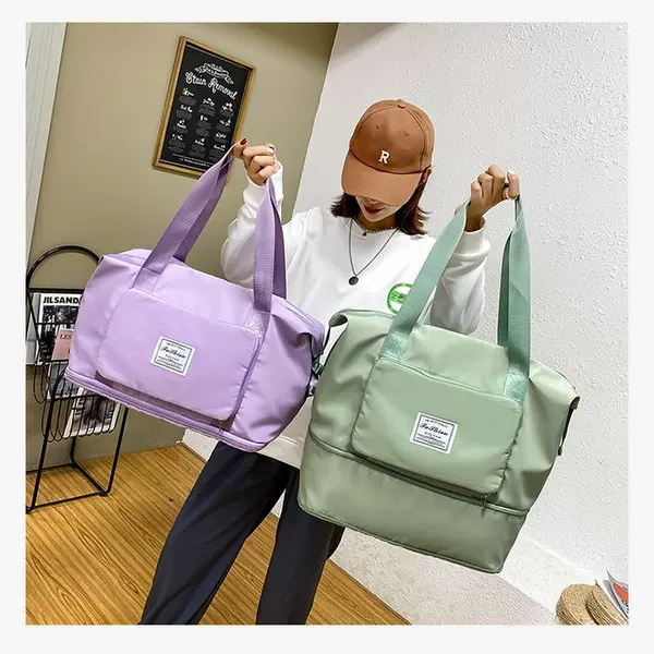 Wholesale Foreign Trade Business Trip Short-Distance Storage Bag Women's Dry and Wet Separation Fitness Bag Sports Folding Expandable Travel Bag