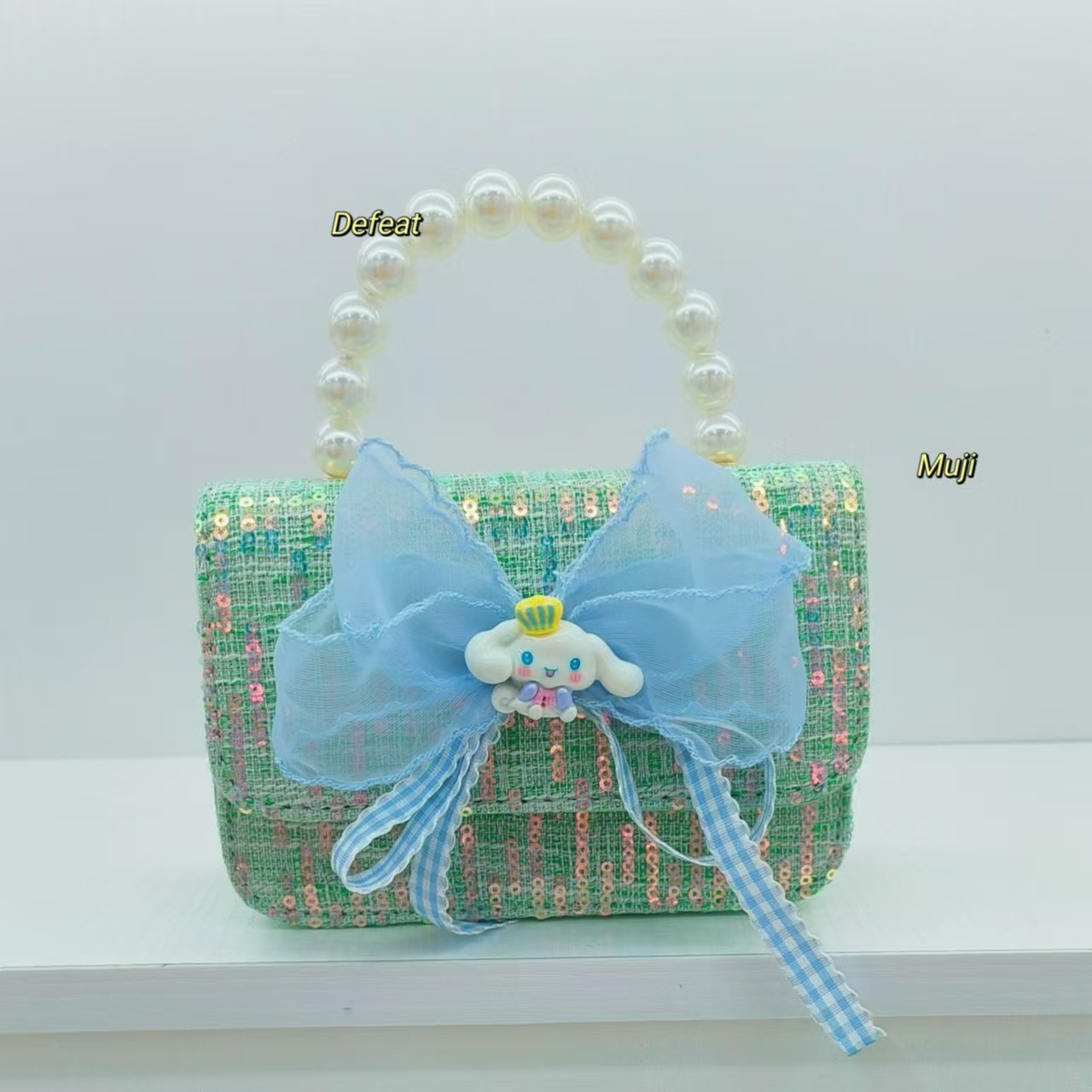 Bolso de mano de perla princesa bolso de accesorios melodi Kuromi niños niñas billetera de Año Nuevo bolso pequeño