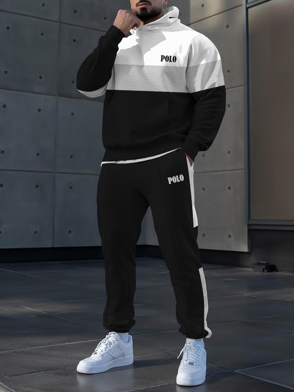 Primavera 2023 nuevo eBay AliExpress Amazon hombres deportes traje casual 3D impreso cuello redondo Pantalones