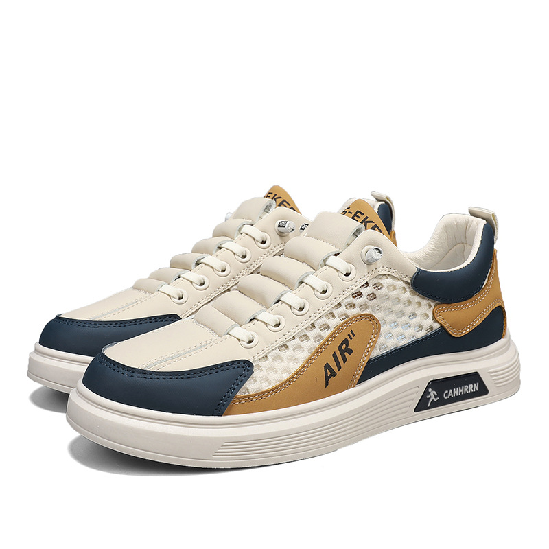 Zapatillas de deporte para jóvenes de alta calidad, malla grande, zapatillas de deporte de verano delgadas, zapatos de moda perezosos de un solo pie para hombres transpirables