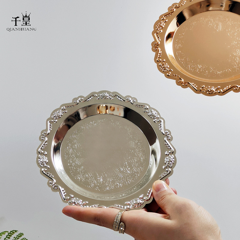 European -style light luxury metal coaster retro INS mini -jewelry…