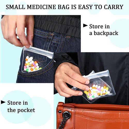 Transparent EVA travel ziplock bag pill bag Sealed EVA vitamin pill refill bag jewelry bag