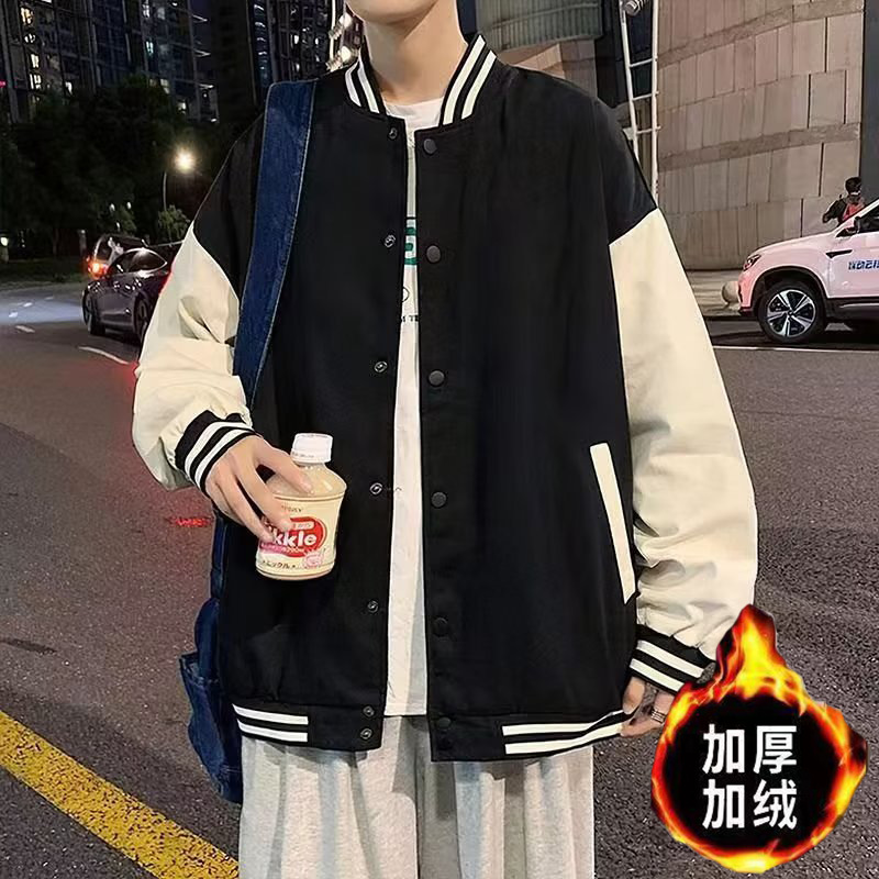 V107 블랙 심플 재킷 [플리스 스타일]