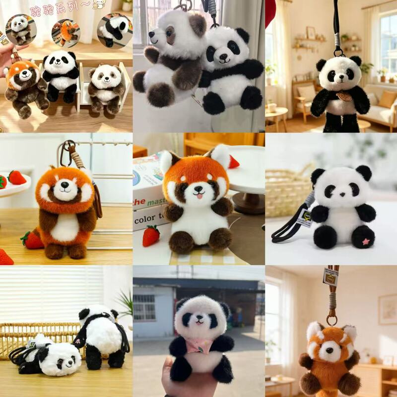 New Panda Plush Toy Pendant Cute Panda Bag Charm Decoration Gift for Girls Foreign Trade Doll
