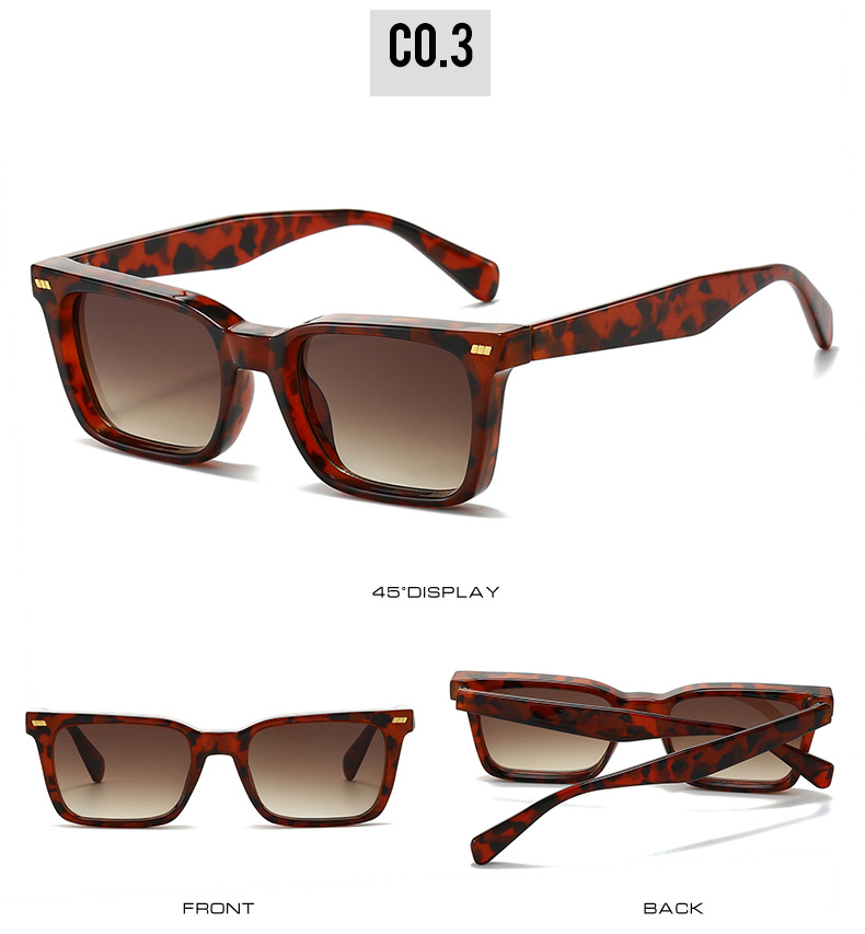 Lunettes de soleil femme carrées simples mode et polyvalentes_voghion.com