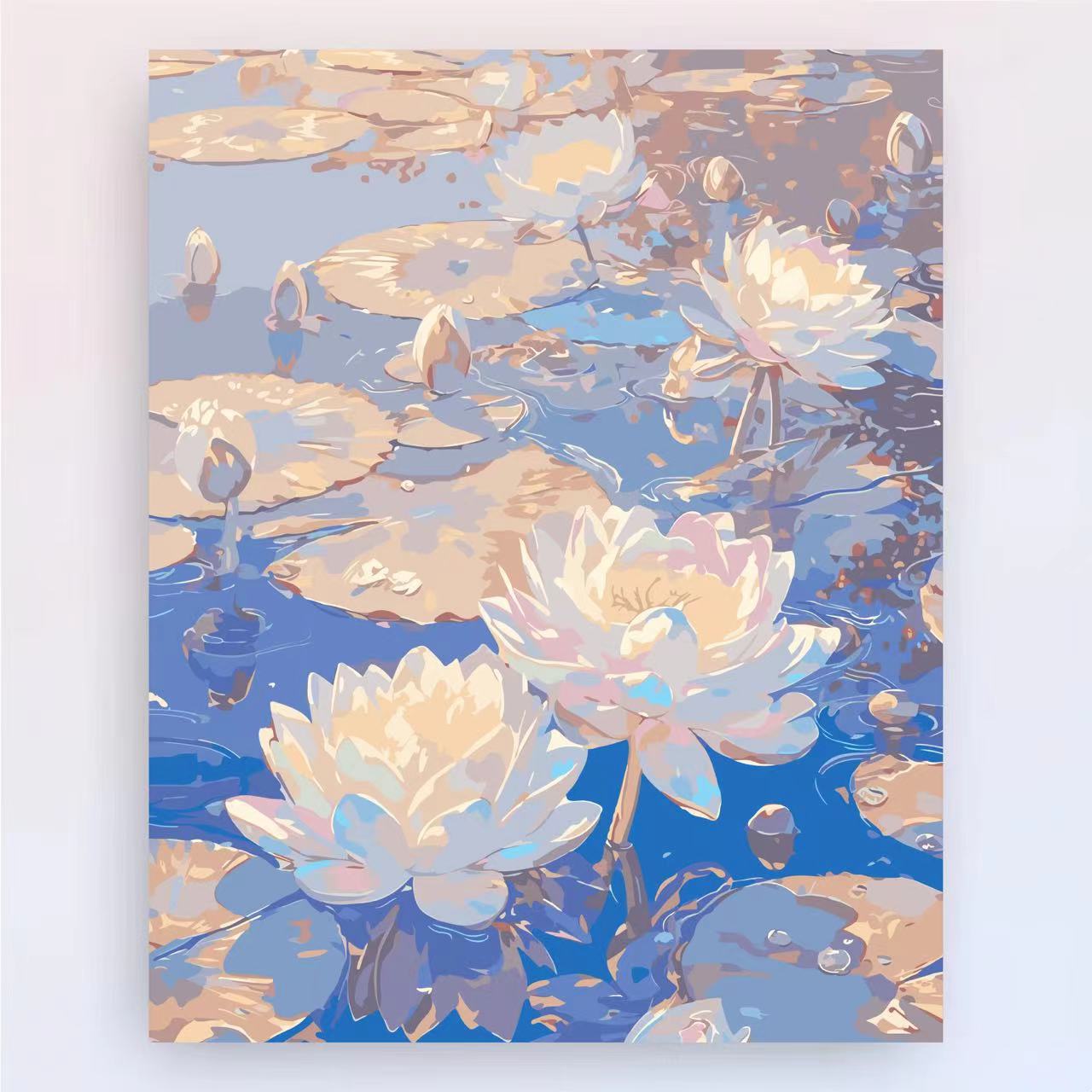 Manual DIY productos de pintura al óleo de estilo chino, plantas, flores, paisajes decorativos estéticos, pintura colgante, nicho fresco, pintura a mano