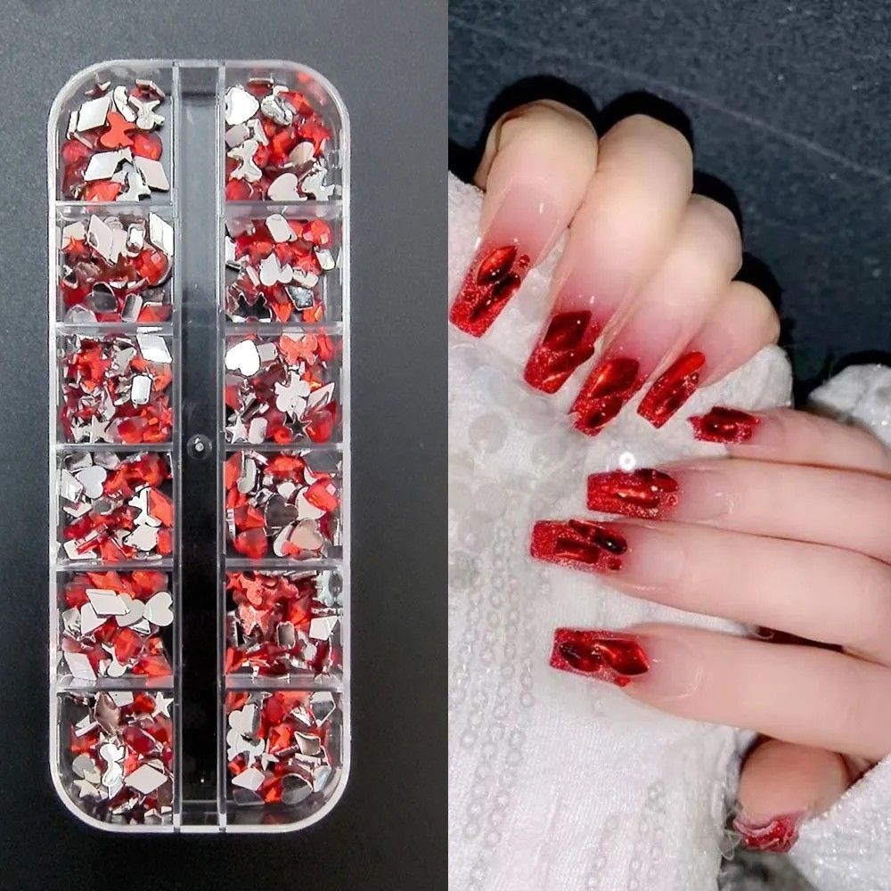 Accesorios para uñas Mini diamantes para uñas Diamantes planos de forma especial Blanco rosa champán Accesorios para uñas súper brillantes