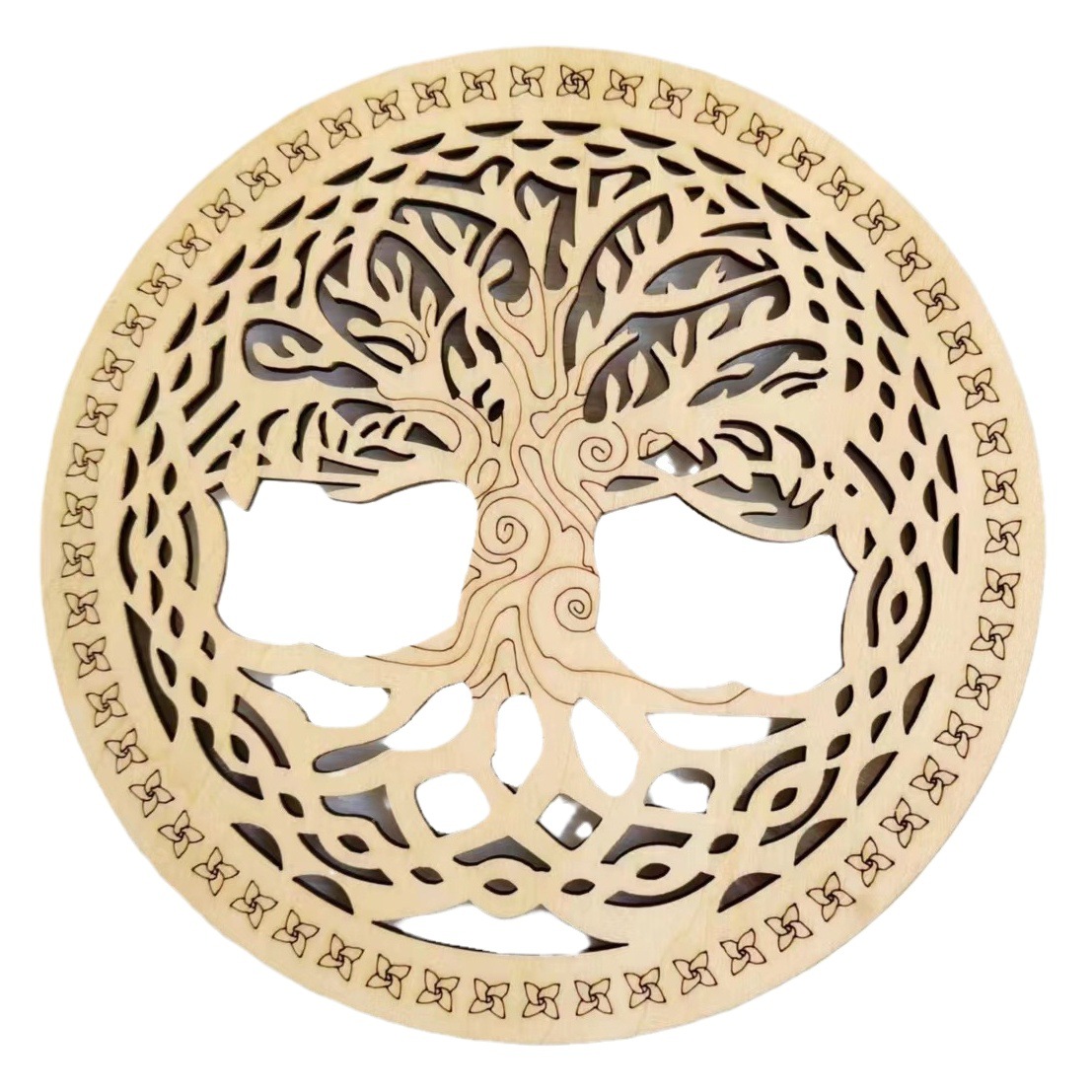 Productos de madera transfronterizos decoración mesa de comedor estera de aislamiento hogar hueco creativo olla tazón estera montaña de tilo