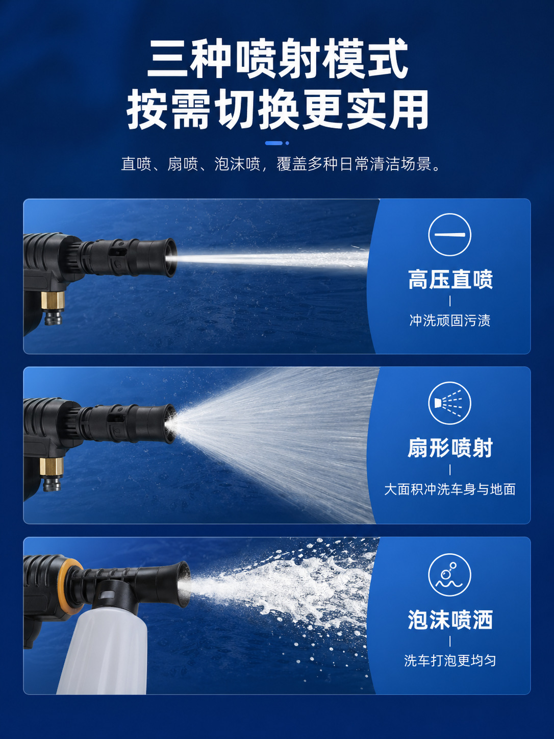 High-Pressure Car Wash Water Gun for Home Use, 230W Car Washer, Powerful Floor Cleaning, Air Conditioner Cleaning Machine, Car Use, Booster Wireless Gadget
