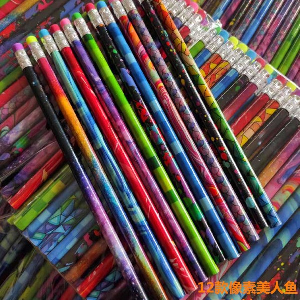 Balón de fútbol blanco y negro con borrador, juego de lápices con diseño de fútbol, lápiz 2B, suministro directo de fábrica.