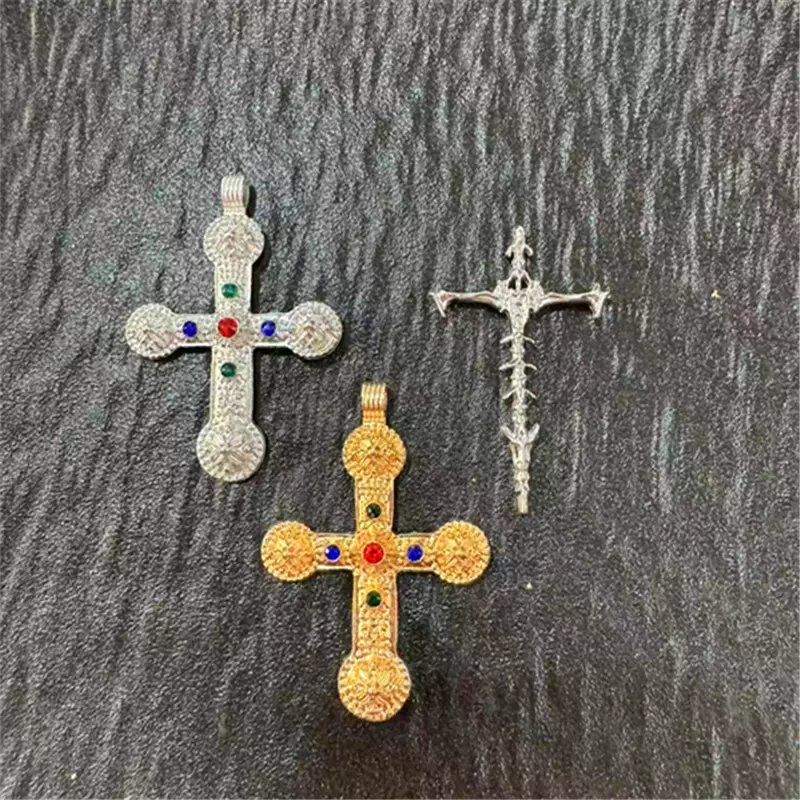 复古法式十字架吊坠欧美风轻奢时尚高级感项链小众个性潮流项坠