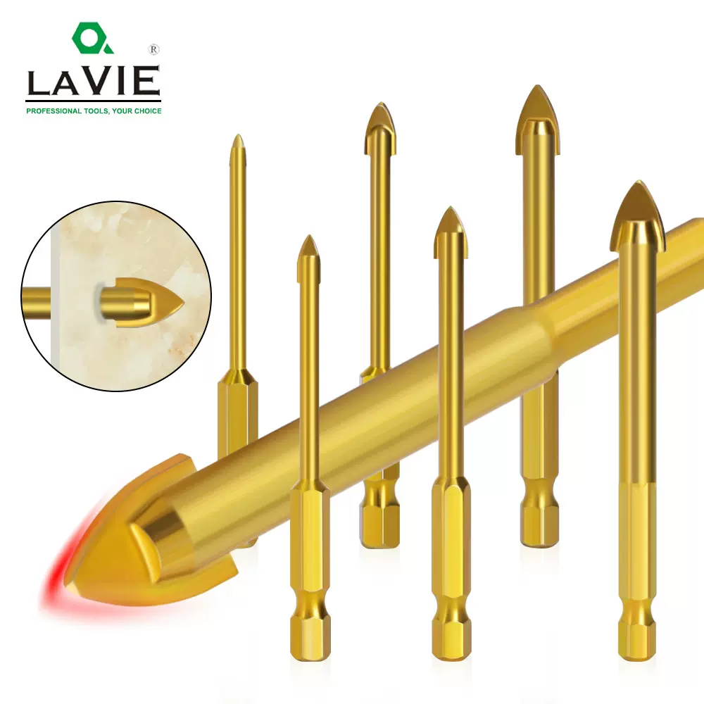 合金三角钻套装 陶瓷砖玻璃开孔器 扩孔六角柄 一字钻头