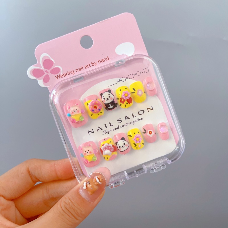 Niños que usan uñas niñas cortas 2025 nuevo estilo de alta sensación pegatinas de uñas no tóxicas y inodoras pegatinas de uñas especiales para niñas