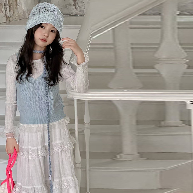 Sweater bottoming shirt two piece set / 120cm