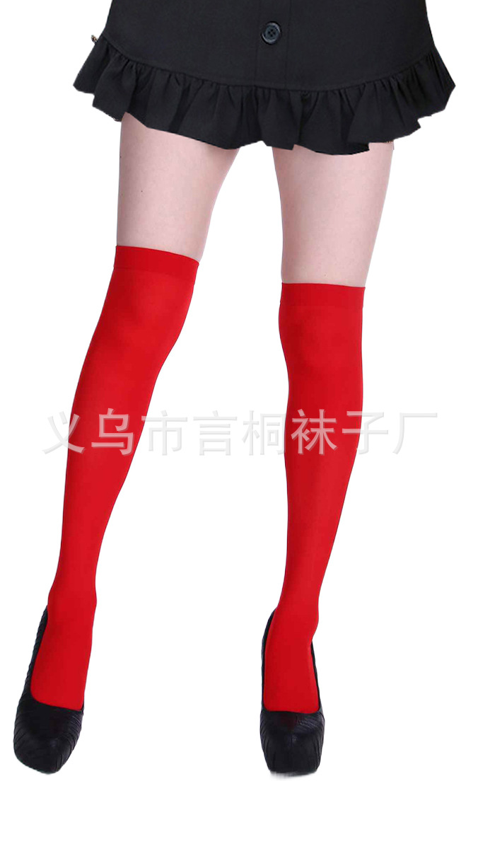 Medias de Navidad fabricantes transfronterizos en stock Medias de Halloween vacaciones vestir ropa accesorios rayas sobre la rodilla Calcetines