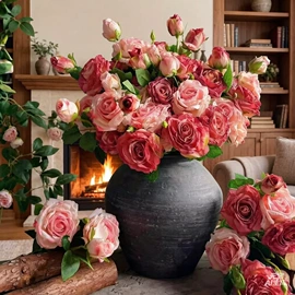 仿真绿植;仿真花;仿真玫瑰