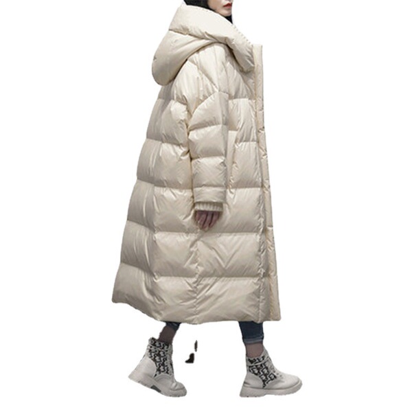 Warm glossy down jacket