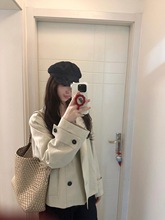 巨好看的短款风衣外套女春秋季新款小个子正流行韩版薄款