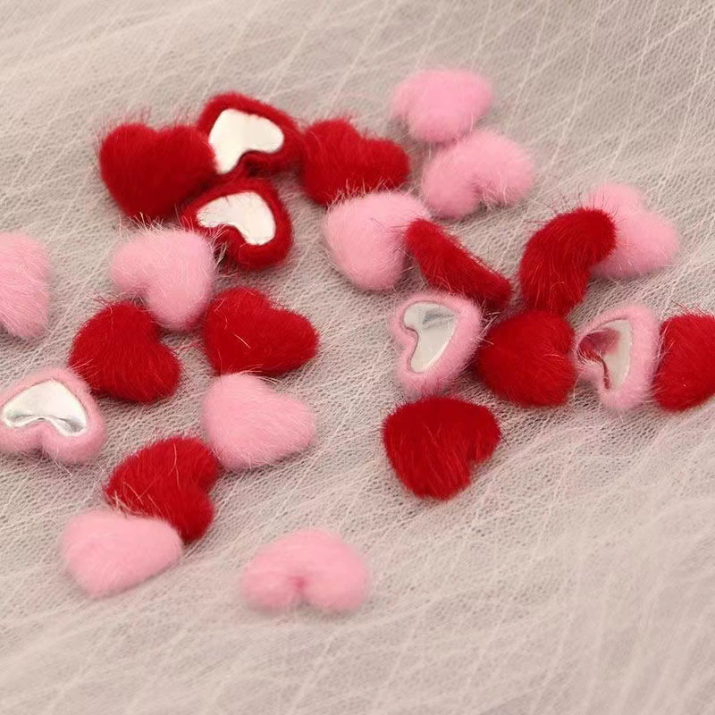 Зимний Новый 1,6*1,8 см конский волос любовь плоская Пряжка DIY античный лепесток цветок сердце аксессуары для волос материал аксессуары